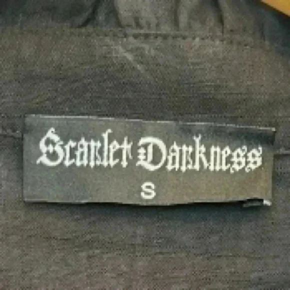 🌈 6/$60 Scarlet Darkness Steam Punk Victorian Renaissance Blouse Black S - Picture 6 of 7